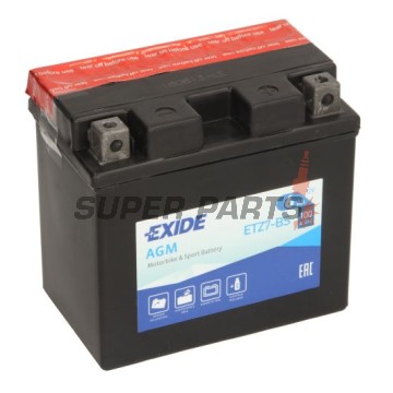 Акумулатор -EXIDE- YTZ7-BS, 6Ah 12V