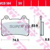 Накладки -TRW- MCB584, Triumph Tiger 900 1993-1998; Yamaha FJ 1200, FZR 750/1000, TRX 850, XJR 1200, XVZ 1300 1987-2001