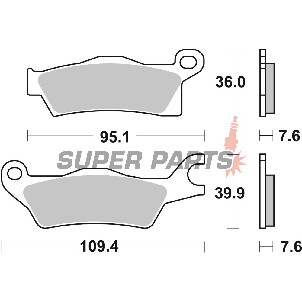 Накладки -BREMBO- 07GR27SD, Can-Am Outlander 450 EFI, 800R EFI (2009-2016)