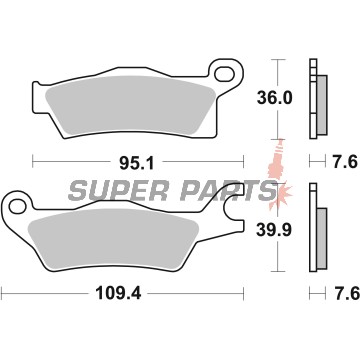 Накладки -BREMBO- 07GR27SD, Can-Am Outlander 450 EFI, 800R EFI (2009-2016)