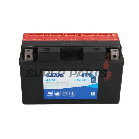 Акумулатор -EXIDE- YT7B-BS, 6.5Ah 12V