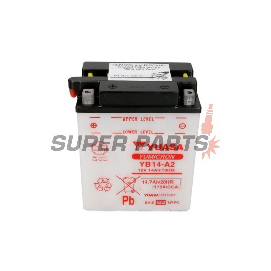Акумулатор -YUASA- YB14-A2, 15Ah 12V