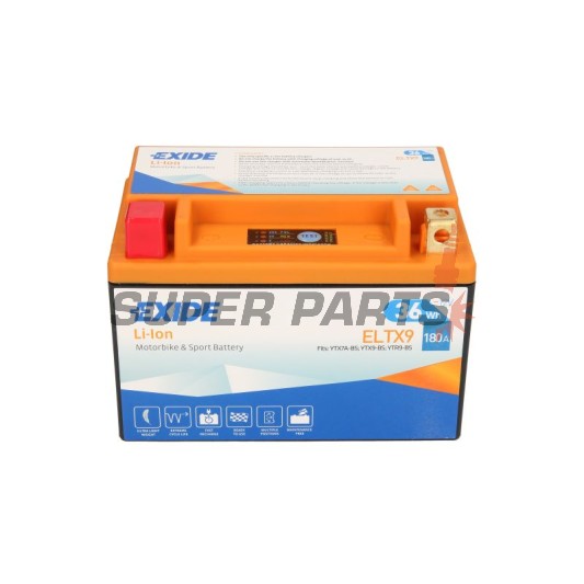 Акумулатор -EXIDE- ELTX9, 36Wh (3Ah), 12V, Lithium-ion