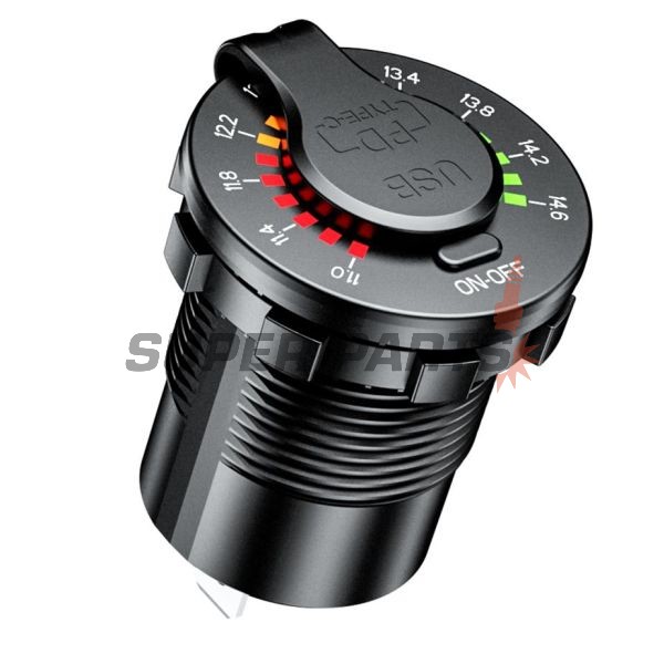 USB адаптер -4 RIDE- 12V, 20W, USB 3.0 + PD (Power Delivery - type C) 2 пина - универсален