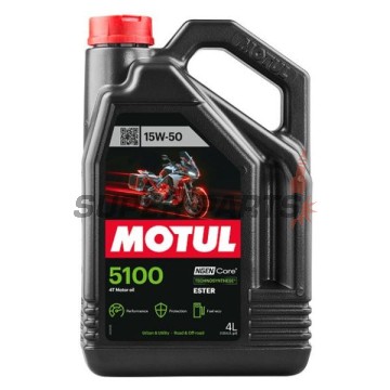 Двигателно масло -MOTUL- 5100, 15W50, полу-синтетика + естер, 4L