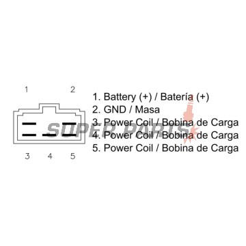 Реле за зареждане -DZE- реле-регулатор, 12V, 20A, SUZUKI DR, DR-Z, LT, LT-F 160-400 1987-2017