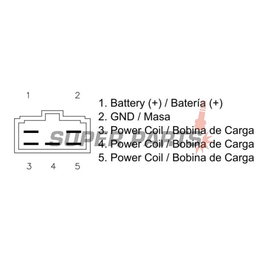 Реле за зареждане -DZE- реле-регулатор, 12V, 20A, SUZUKI DR, DR-Z, LT, LT-F 160-400 1987-2017