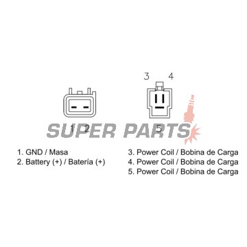 Реле за зареждане -DZE- реле-регулатор, 12V, 20A, KAWASAKI KLX; SUZUKI DR-Z, RM 250/400 1998-2017