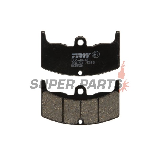 Накладки -TRW- MCB526, Honda CBX550F Supersport (1982-1984), MVX250F (1988), VT250F/500E (1982-1985), VTR250 Interceptor (1988)