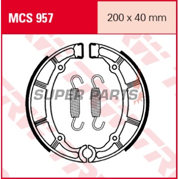 Накладки (челюст) -TRW- MCS957, 200x40mm, Yamaha XJ650-750 Seca / XV535-1100 Virago-TR1 / XVS650 Drag Star Classic (1980-2007)