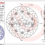 Спирачен диск -BREMBO- 78B40842, Suzuki GSX-R 600 / 750 / 1000 (2003-2005)