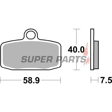 Накладки -BREMBO- 07GR20SX, Husqvarna TC 85, 85 BW (2014-2023), KTM SX 85, 85 BW (2012-2020)