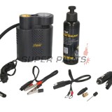 Преносим компресор -VICMA- 12V, + течност за безкамерни гуми