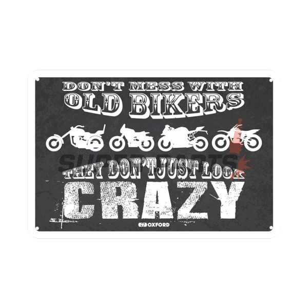 Табела за гараж -OXFORD- Don’t mess with bikers, 200x300mm
