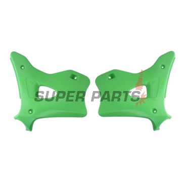 Предни странични пластмаси -POLISPORT- зелени, KAWASAKI KX 125/250 1996-1998