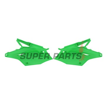 Задни странични пластмаси -POLISPORT- зелени, KAWASAKI KX 250 2017-2020