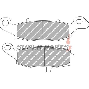 Накладки -FERODO- FDB2048EF, Kawasaki ER-6 / Versys / KLR / VN / Z / Zephyr / ZR-7 650-1600 1996-2007, Suzuki V-Strom / Bandit / GSX 750F / SV 650 / Intruder 600-1500 1998-2015