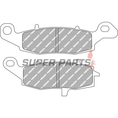 Накладки -FERODO- FDB2048EF, Kawasaki ER-6 / Versys / KLR / VN / Z / Zephyr / ZR-7 650-1600 1996-2007, Suzuki V-Strom / Bandit / GSX 750F / SV 650 / Intruder 600-1500 1998-2015