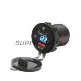 Адаптер, запалка за цигари -4 RIDE- 12V, 3.6A, USB 3.0 + PD (Power Delivery - type C), волтметър, 2 пина - универсален