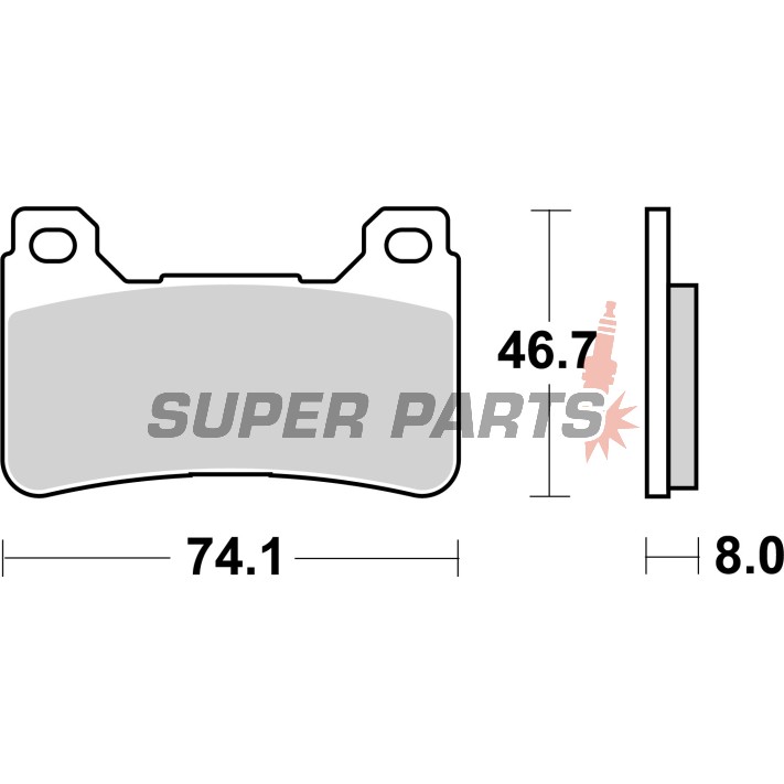 Накладки -BREMBO- 07HO50LA, Honda CBR 600RR, CBR 1000RR Fireblade (2004-2012)