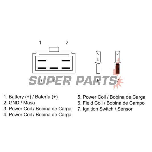 Реле за зареждане -DZE- реле-регулатор, 12V, 25A, HONDA CB 350-750 1969-1978