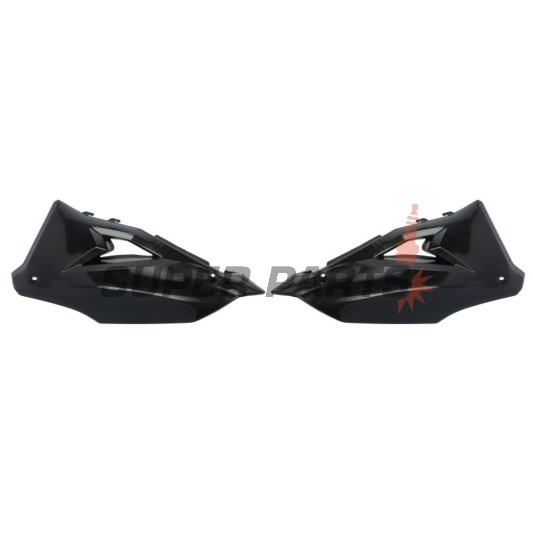 Задни странични пластмаси -POLISPORT- черни, KAWASAKI KX 250/450 2019-2023
