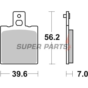 Накладки -BREMBO- 07BB01SP, Aprilia RS/Tuareg, Ducati Monster/SS, Cagiva Mito, Benelli Tornado, Gilera, KTM, Bimota 50-1100cc (1976-2013)