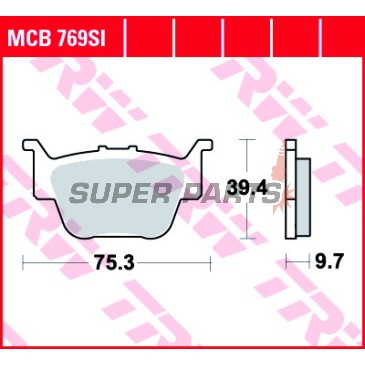 Накладки -TRW- MCB769SI, Honda TRX FourTrax Rancher/Rincon/Sportrax - 420-650cc, 2003-2013