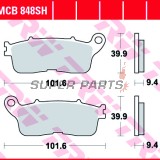 Накладки -TRW- MCB848SH, Honda VFR1200F DCT V4 (2012-2013)