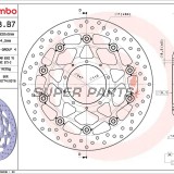 Спирачен диск -BREMBO- 78B408B7, Honda CBR1000RR Fireblade (2017)