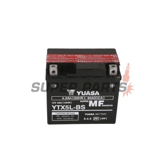 Акумулатор -YUASA- YTX5L-BS, 4Ah 12V
