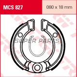 Накладки (челюст) -TRW- MCS827, 80x18mm, Honda NB50 Melody NC50 Express ND50 Melody NE50 Vision NP50 Melody Mini NX50 Caren QR50 XR50R Monkey Z/ZB50 Peugeot ST50 STL50 Suzuki DR-Z70 Yamaha TT-R50/50E