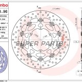 Спирачен диск -BREMBO- 78B40896, BMW F 650-800 GS / ST / CS + G 650GS (1994-2024)