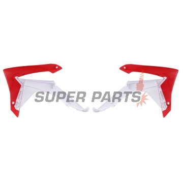 Предни странични пластмаси -POLISPORT- червено/бяло, HONDA CRF 250/450 2013-2017