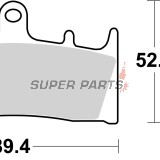 Накладки -BREMBO- 07SU19SR, Kawasaki ZX-12R Ninja 1200, ZX-9R 900 & ZX-6R 600, Suzuki GSX 1300R Hayabusa, GSF 1200 Bandit & GSX-R 1000 (1999-2007)