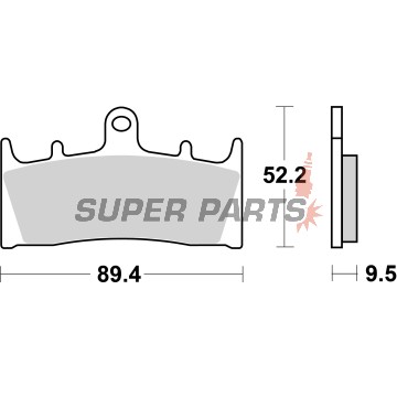 Накладки -BREMBO- 07SU19SR, Kawasaki ZX-12R Ninja 1200, ZX-9R 900 & ZX-6R 600, Suzuki GSX 1300R Hayabusa, GSF 1200 Bandit & GSX-R 1000 (1999-2007)