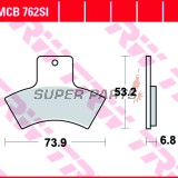 Накладки -TRW- MCB762SI, Polaris Scrambler 500 4WD (2000-2005), Polaris Sportsman 335/400/600 (1999-2006), Polaris Trail Blazer 250 (1999-2005), Polaris Trail Boss 330 (2003-2005), Polaris Xpedition 325 (2000-2001), Polaris Xplorer 250/400 (1999-2002)