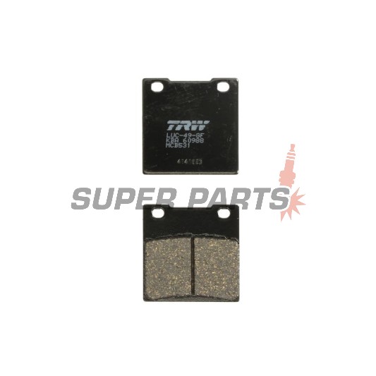Накладки -TRW- MCB531, Kawasaki Z, ZR, ZRX, ZX, ZX-12R, ZX-7R, ZXR, ZZR 1979-2006; Suzuki GS, GSF, GSX, GSX-R, RF, RG, RGV, SV, TL, VX 1983-2011