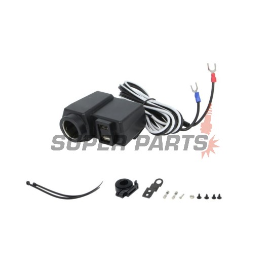 USB адаптер със запалка -4 RIDE- 12V, 2xUSB (3.1A) + волтметър - универсален