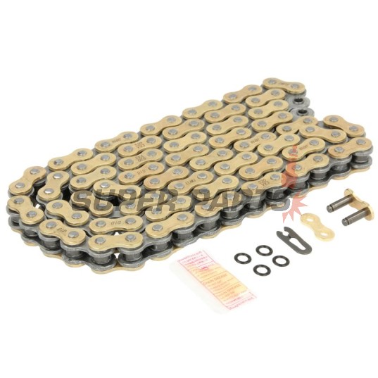 Верига -DID- 520VX3G&B-98FB, размер 520, 98 звена, усилена, злато/черна