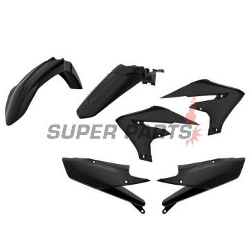 Пластмаси комплект -POLISPORT- черни, YAMAHA YZ 250/450 2018-2021
