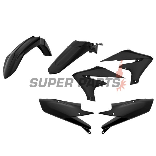 Пластмаси комплект -POLISPORT- черни, YAMAHA YZ 250/450 2018-2021