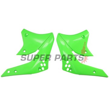 Предни странични пластмаси -POLISPORT- зелени, KAWASAKI KX 250 2006-2008