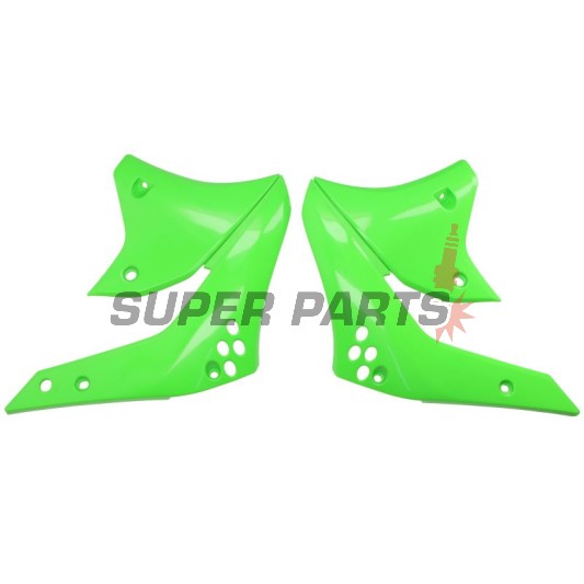 Предни странични пластмаси -POLISPORT- зелени, KAWASAKI KX 250 2006-2008