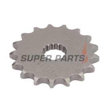 Преден пиньон -JT- JTF558,17, 17 зъба, Derbi GPR 125 2004-2008, Gilera SC 125 2006-2008, Kawasaki Z 125 2018-2020, Yamaha DT 125 1988-2006, DT 200 1988, TDR 125 1989-2002, TZR 125 1993-2000, TZR 80 1996, XVS 125 2000-2004