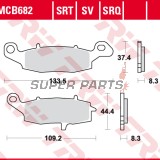 Накладки -TRW- MCB682, Kawasaki ER-5/ER-6, Versys, KLR, GPZ, Vulcan, Z750, Zephyr, ZR-7; Suzuki V-Strom, Bandit, GSX, GSR, SV650, Gladius, Intruder