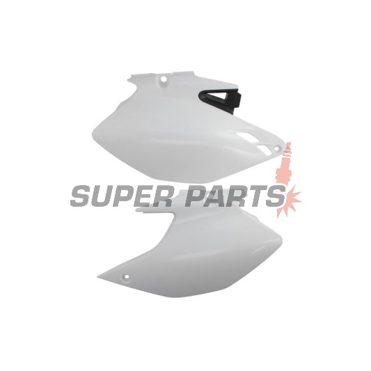 Задни странични пластмаси -POLISPORT- черно/бяло, YAMAHA WR 250/450 2007-2014