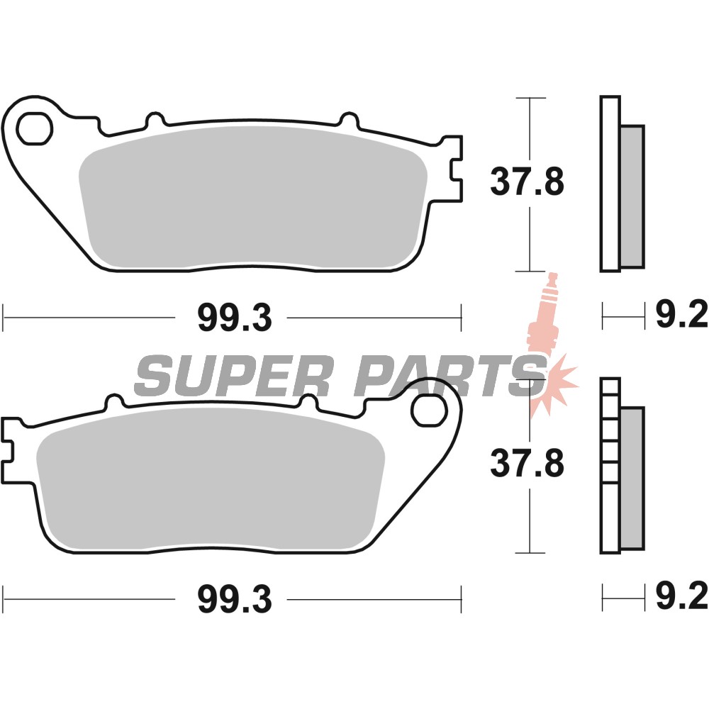 Накладки -BREMBO- 07HO13SP, Honda CB1000R Neo Sports Cafe, VFR1200F, VFR800F/X Crossrunner 2010-2022