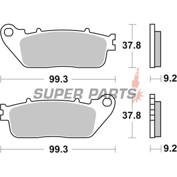 Накладки -BREMBO- 07HO13SP, Honda CB1000R Neo Sports Cafe, VFR1200F, VFR800F/X Crossrunner 2010-2022