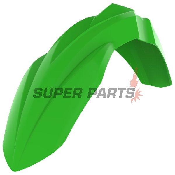Преден Supermoto калник -POLISPORT- зелен, KAWASAKI KX 250/450 2016-2023